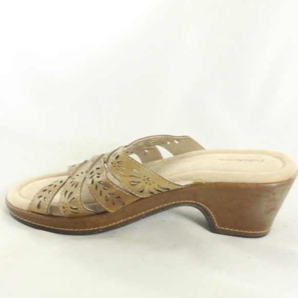 CROFT & BARROW Strappy Cutout Leather Sandals - Picture 4 of 8